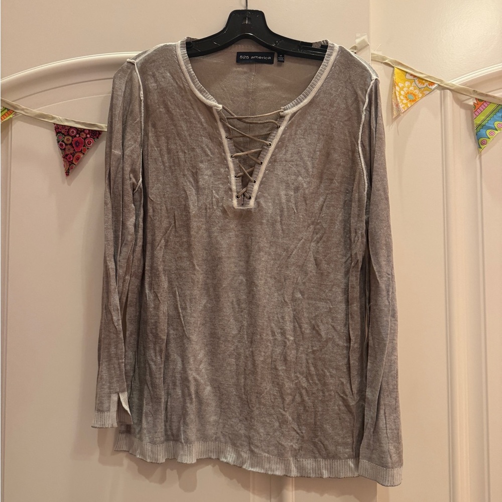 525 America Lace Up Top